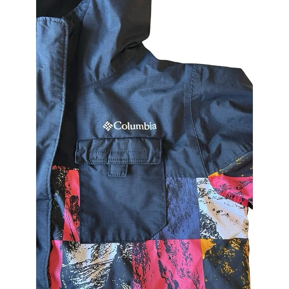 Columbia Kids Omni-Heat Winter Ski Jacket Youth M 10/12 Hooded Colorblock Coat